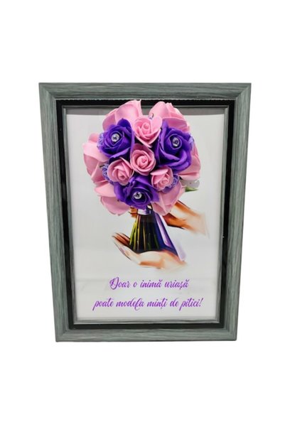 T&M Personalizare Tablou înrămat A4 (30x21 cm) - „Doar o inimă imensă formeaz...