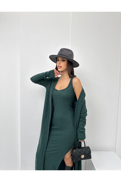 EYYE Cardigan lung Rochie lungă Set din două piese