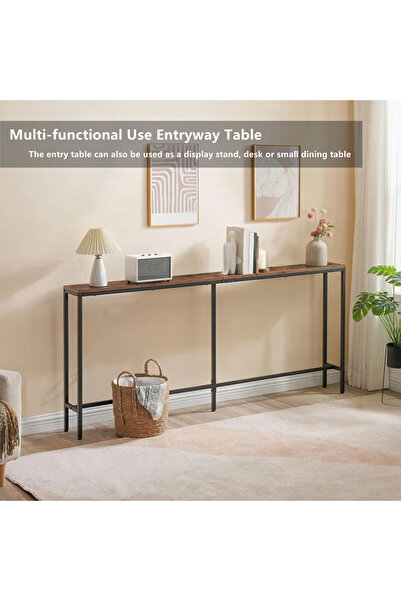 Zztcmp Console Table,Narrow Sofa Table,140*30*75cm Entryway Table,Suitable