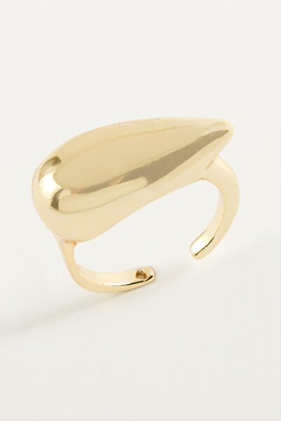 ZERO LAND LVSQVR خاتم معدني على شكل قطرة ماء (135929) - لون فضي