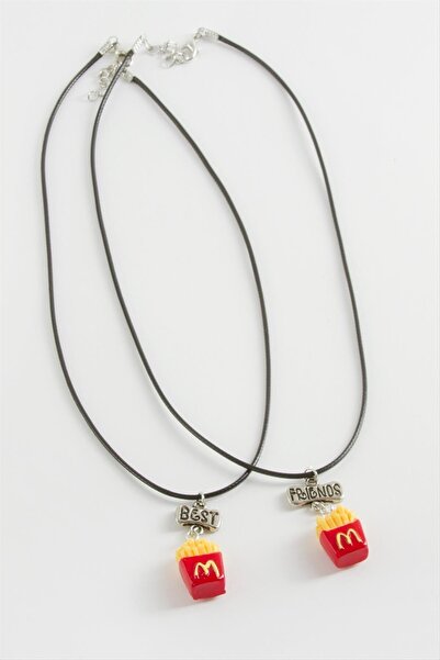 ZERO LAND قلادات صداقة البطاطس LVSQVR (140853) قلادة مزدوجة - أحمر