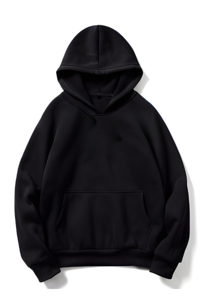 MOONBULL Unisex Atatürk ve Atatürk İmzası Taş Sırt Baskı Detaylı Kanguru Cepli Oversize Kapüşonlu Sweatshirt