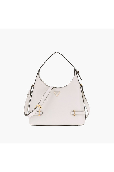 Guess حقيبة كتف هوبو بيضاء