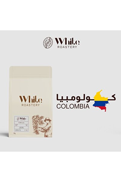 WHITE حبوب قهوة خاصة لآلات V60 وEspresso Corps المحمصة والمجففة COLOMPIA LA P...