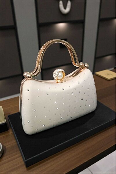 Famels Ten Satin Stone Evening Dress Bag Zircon Stone Evening Dress Stylish Bag Is an Elegant Design