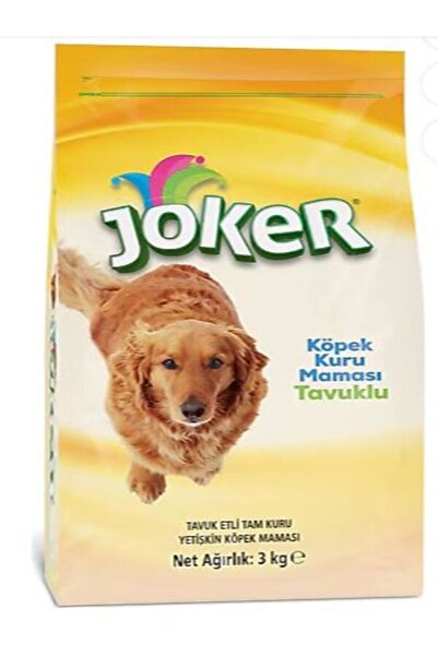 3AS Yetişkin Köpek Maması Joker Tavuk Etli Tam Kuru Mama 3 Kg