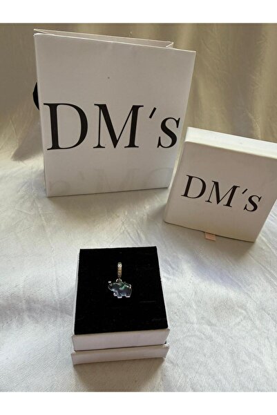 DM’s Silver Mavi Murano Fil Camı Gümüş Charm’ı