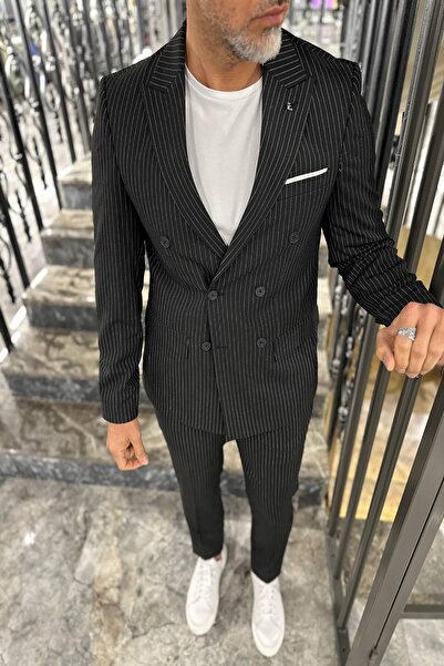 Fc Plus KRUVAZE ÇİZGİLİ TAKIM ELBİSE