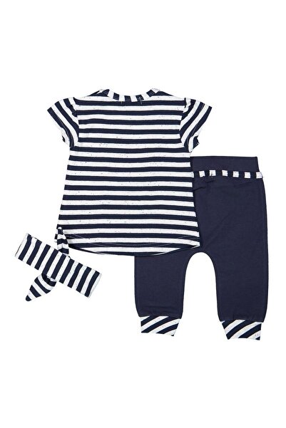 Dirkje 2-piece striped baby set: t-shirt & pants + headband