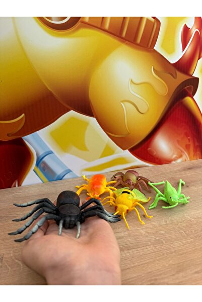 scntoys Böcek Hayvan Seti Oyuncak Böcekler Vahşi Hayvanlar Örümcek Sinek Böce...