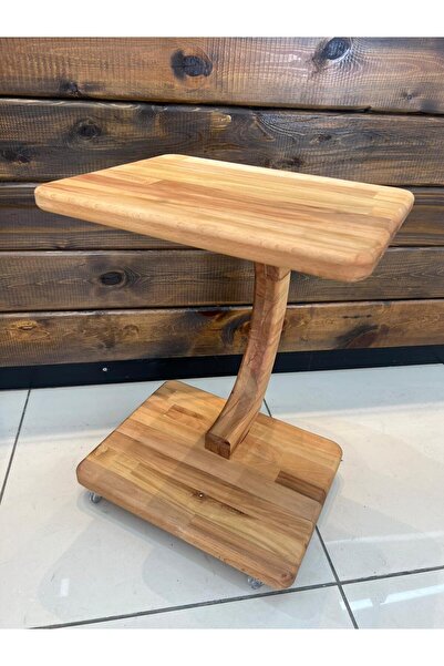 WOODEN COSTUMES C Sehpa Ahşap Sehpa Ağaç Sehpa Tekerlekli Sehpa Koltuk Sehpa