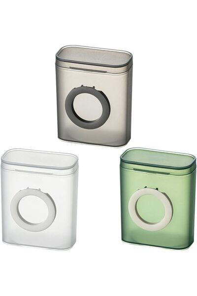 Tazweeq 3-piece Cable Storage Box, Transparent Organizer with Lid - Travel Organizer for Earphones,