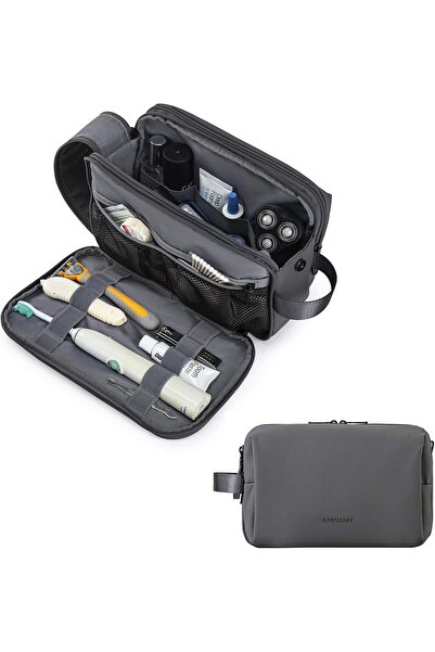 BAGSMART Toiletry Bag for Men, Travel Shaving Dopp Kit Water-resistant Organizer (Grey-2)
