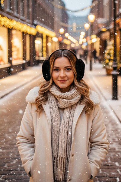 Eke Tekstil Plush Foldable Soft Textured Headphone