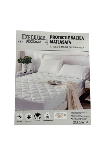 DELUXE Pucioasa Protecție saltea matlasată Comfort Soft 90×200 cm