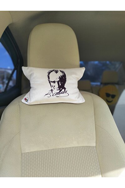 Butik Ataturk Printed Car Neck Pillow, Baby Face Fabric