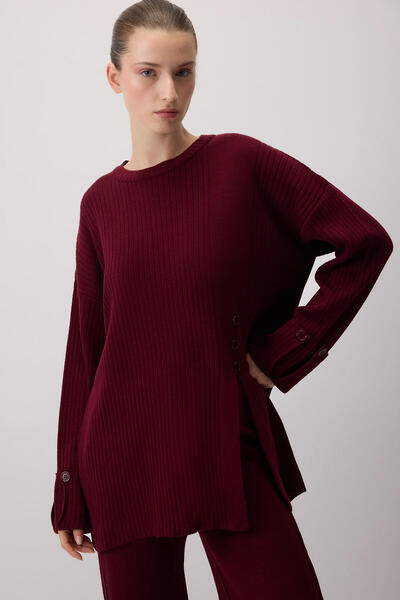 Touché Privé بدلة تريكو مفصلة بأزرار