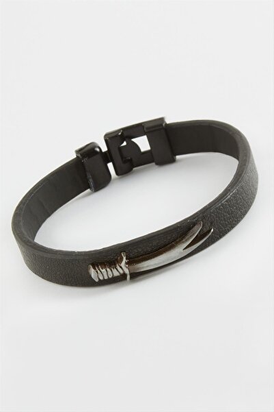 ZERO LAND Lvsqvr Dagger Quality Artificial (144632) Leather Bracelet-Black