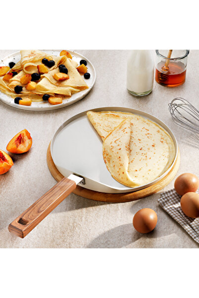 Schafer Ceramoni Ceramic Crepe Pan 26 Cm-Cream