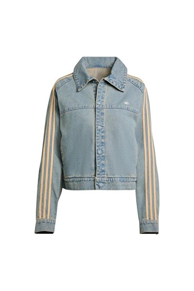 adidas Jachetă albastră pentru femei P ESS DENIM JKT JY2872