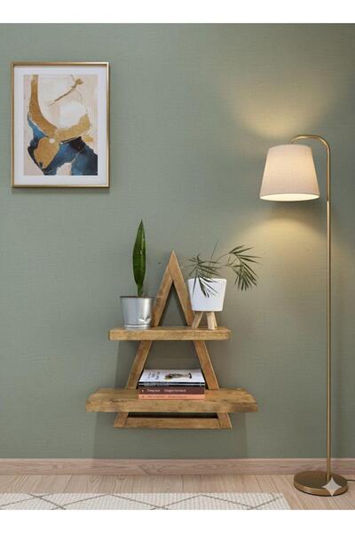 AhsabinRuhu İskandinav Tarz Ahşap Duvar Rafı