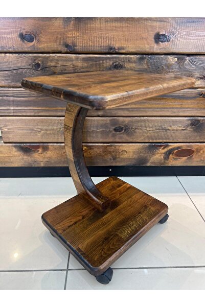 WOODEN COSTUMES C Sehpa Ahşap Sehpa Ağaç Sehpa Tekerlekli Sehpa Koltuk Sehpa