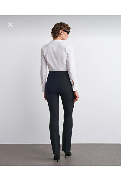 Dilvin Pensli İspanyol Paça Pantolon-Siyah
