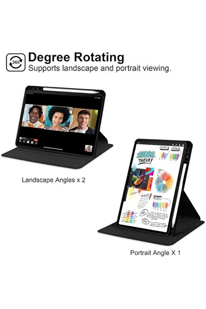 007 جراب Vurtboly Hybrid لهاتف Huawei MatePad SE 11" (2024) - أكريليك شفاف، حامل متعدد الزوايا مع