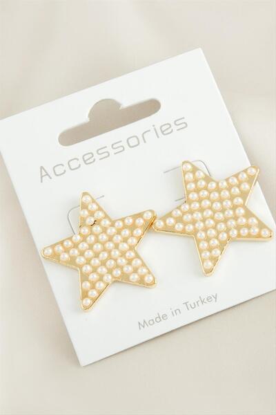 ZERO LAND Lvsqvr Star Stone New Season (143054) Pearl Earrings-Yellow