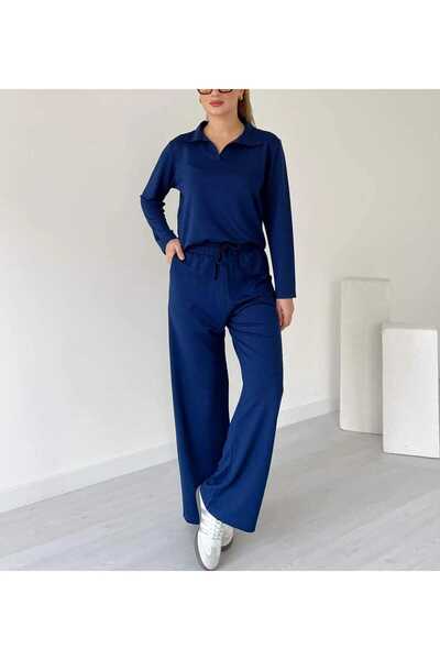 Patreon Women's Polo Neck Comfortable Stretchy Modal Top and Bottom Set