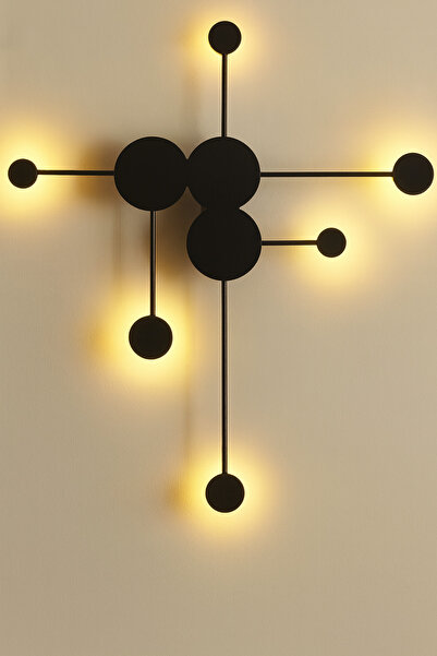 pulchino Modern Siyah boyalı Aplik PLC-1291-AP-BSY