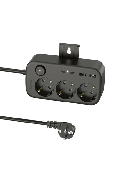 ALWAYS TEKNOLOJİ 3680W Akım ve çocuk korumalı 2-USB A 2-TYPE C girişli duvar aparatlı