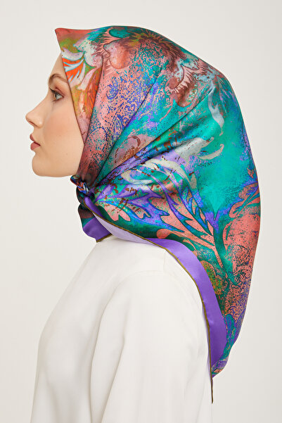 Armine Silk Scarf 9041D (Sura) (Nostalji̇)-13
