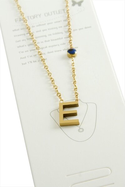 ZERO LAND قلادة فولاذية LVSQVR مع حرف أصفر اللون (150604)-E