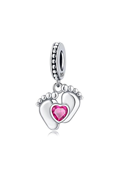 delis 925 silver charm/talisman, JW1660, Baby steps model, rhodium plated