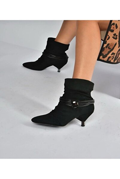 Pine Cone Suede Low Heel Women's Boots