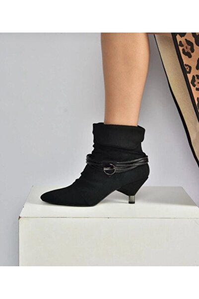 Pine Cone Suede Low Heel Women's Boots