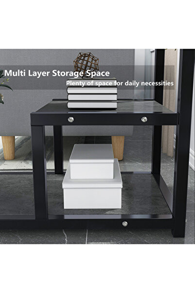 Zztcmp Side Table,End Table, 3-Tier Side Table,Suitable for study, living room, bedroom