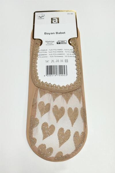 ZERO LAND Lvsqvr Heart Lace Ballerina (151444) Socks-Milk Coffee