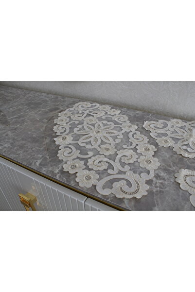 HUZUR ÇEYİZ Kilis İşi Sarmaşık 3-Piece Coffee Table Set