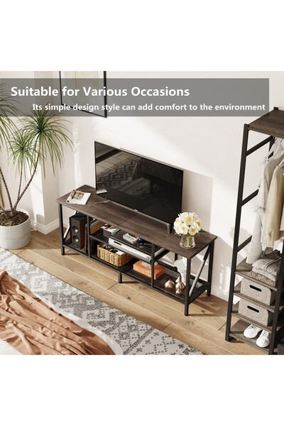 Zztcmp Tv Table,TV Cabinet,TV Stand with 4 Storage Spaces,Suitable for living room, reception room