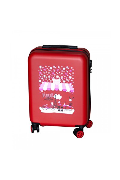 Roll Road Troler copii, Coffee Shop, ABS, valiza mica, rosie, 38x55x20 cm