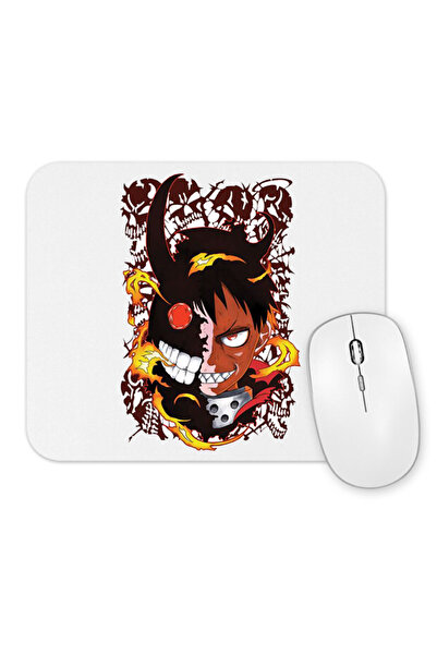 Toyaso Постелка за мишка с мотив „Огнена сила“ и пламенна черепа