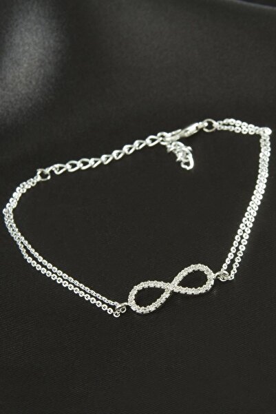 ZERO LAND LVSQVR إنفينيتي زيركون ستون (151223) سوار-لون فضي