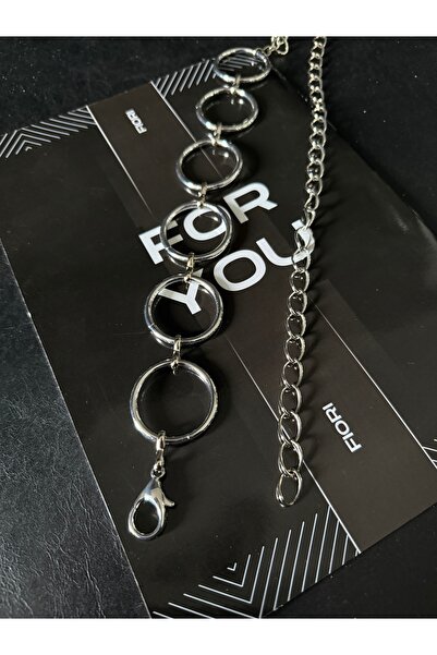 Fiori Curea de talie cu lanț pentru femei cu detaliu rotund, centură pentru haină, centură pentru rochie, centură pentru cămașă, centură cu lanț