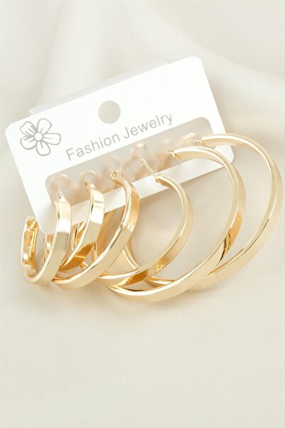 ZERO LAND Lvsqvr 6 Pieces Crushed (153647) Hoop Earrings-Yellow