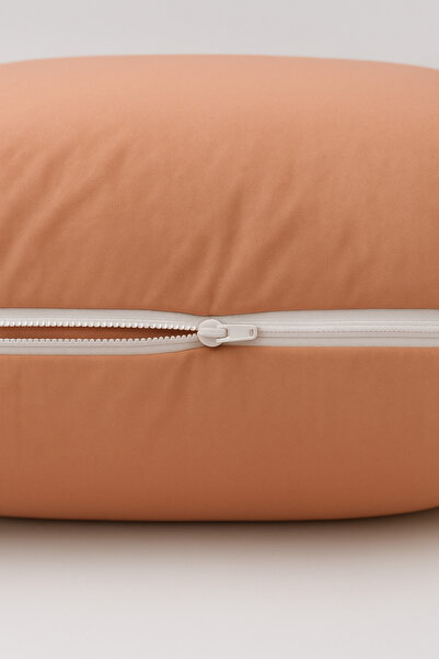 Bonny Home Vevra Orange Solid Color 2-Piece Pillowcase Cotton Fabric Zippered