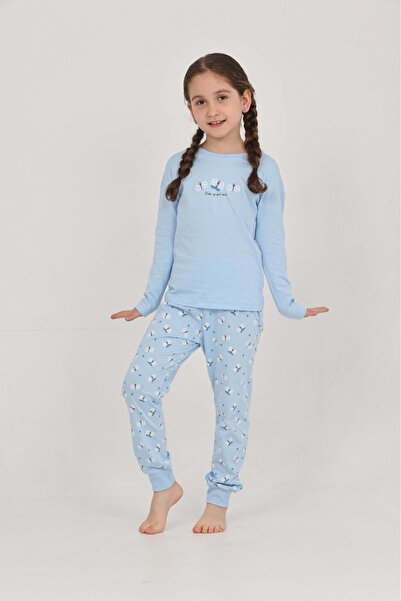 Toontoy Girl's Butterfly Printed Pajama Set
