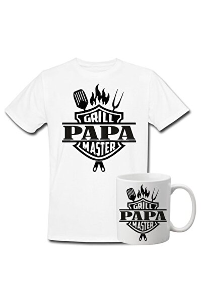 T&M Personalizare Set tricou și cană personalizate - Grill Master - Tată, alb...