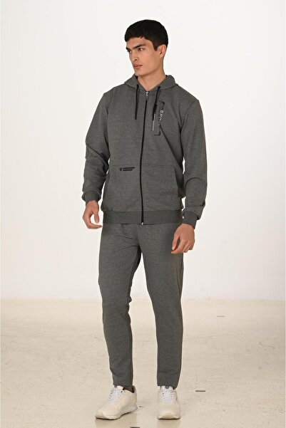 Marco Ferry Ανδρικό Σετ Φούτερ Βαμβακερό με κουκούλα Ανθρακί Μ. 5286-A